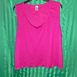 Curves Sleeveless Pink Top 1X (18/20) Logo Workout Activewear Pre-owned
